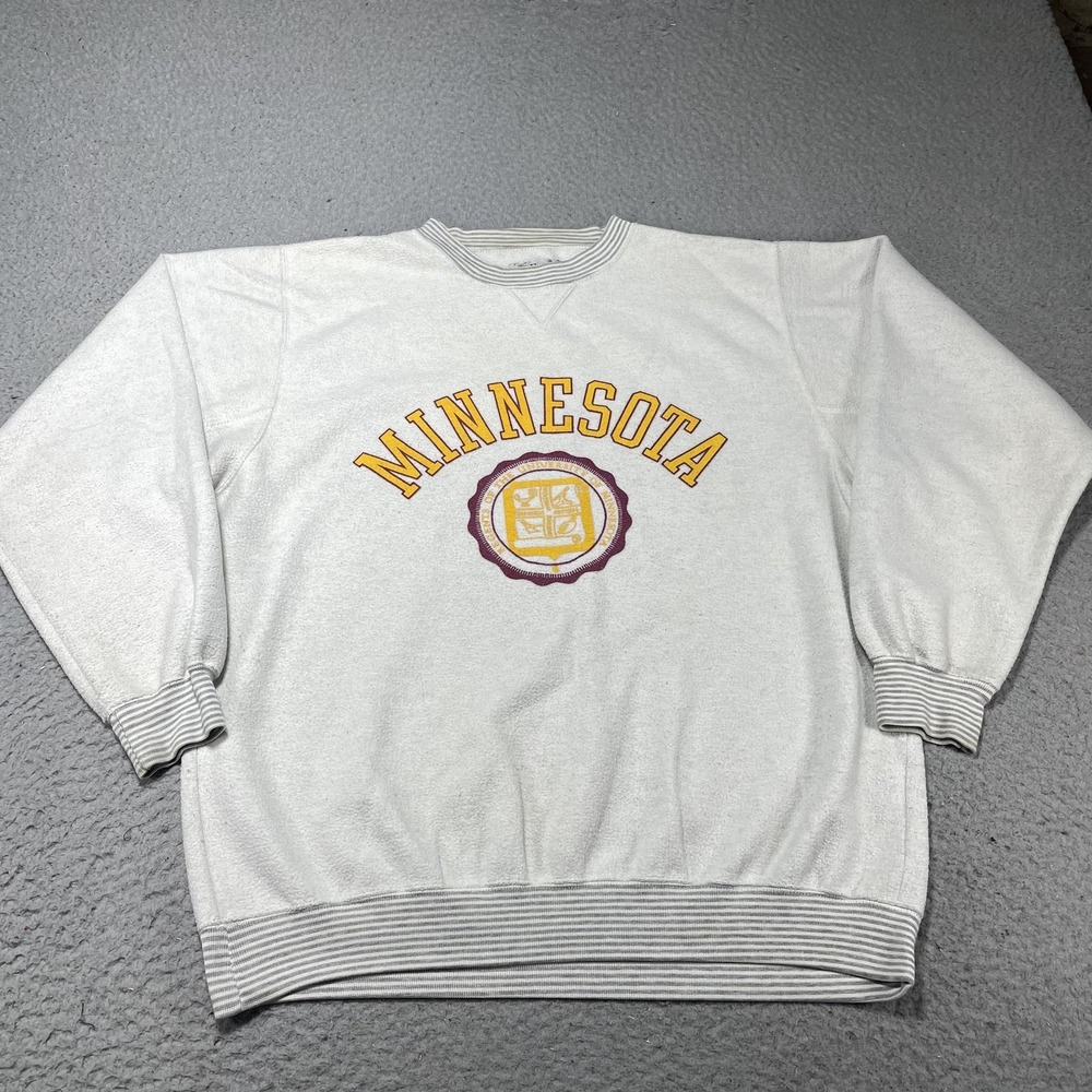 Vintage Minnesota Golden Gophers Sweatshirt Mens XL‎ Gray NCAA Gear For Sports
